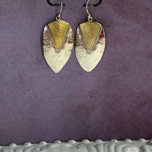 Silver and Bronze Earrings